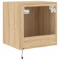 vidaXL Mueble de TV de pared con luces LED roble Sonoma 40,5x35x40 cm