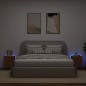 vidaXL Muebles TV de pared luces LED 2 uds marrón roble 40,5x35x40 cm