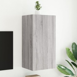 vidaXL Mueble de TV de pared con luces LED gris Sonoma 40,5x35x80 cm