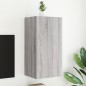 vidaXL Mueble de TV de pared con luces LED gris Sonoma 40,5x35x80 cm