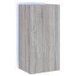vidaXL Mueble de TV de pared con luces LED gris Sonoma 40,5x35x80 cm