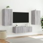 vidaXL Mueble de TV de pared con luces LED gris Sonoma 40,5x35x80 cm