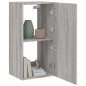vidaXL Mueble de TV de pared con luces LED gris Sonoma 40,5x35x80 cm