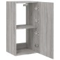 vidaXL Mueble de TV de pared con luces LED gris Sonoma 40,5x35x80 cm