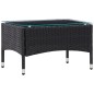 vidaXL Set muebles de jardín 5 piezas y cojines ratán sintético negro vidaXL Set muebles de jardín 5 piezas y cojines ratán sintético negro