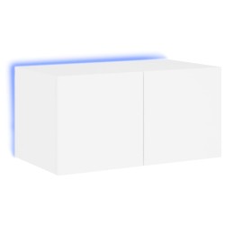 vidaXL Mueble de TV de pared con luces LED blanco 60x35x31 cm