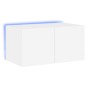 vidaXL Mueble de TV de pared con luces LED blanco 60x35x31 cm