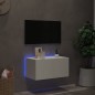 vidaXL Mueble de TV de pared con luces LED blanco 60x35x31 cm