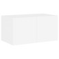vidaXL Mueble de TV de pared con luces LED blanco 60x35x31 cm