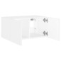 vidaXL Mueble de TV de pared con luces LED blanco 60x35x31 cm