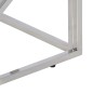 vidaXL Mesa de centro plateada acero inoxidable y vidrio templado