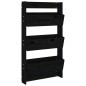 vidaXL Jardinera de pared 3 niveles madera pino negro 60x18,5x110 cm vidaXL Jardinera de pared 3 niveles madera pino negro 60x18,5x110 cm