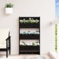 vidaXL Jardinera de pared 3 niveles madera pino negro 60x18,5x110 cm vidaXL Jardinera de pared 3 niveles madera pino negro 60x18,5x110 cm