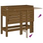 vidaXL Jardinera con tapa plegable madera maciza de pino marrón miel vidaXL Jardinera con tapa plegable madera maciza de pino marrón miel