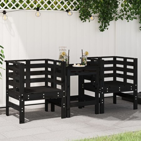 vidaXL Sillas de jardín 2 uds madera maciza pino blanco 61,5x53x71 cm