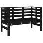 vidaXL Banco de jardín madera maciza de pino negro 111,5x53x71 cm vidaXL Banco de jardín madera maciza de pino negro 111,5x53x71 cm