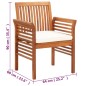 vidaXL Sillas de comedor jardín 2 uds con cojines madera maciza acacia vidaXL Sillas de comedor jardín 2 uds con cojines madera maciza acacia