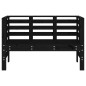 vidaXL Banco de jardín madera maciza de pino negro 111,5x53x71 cm vidaXL Banco de jardín madera maciza de pino negro 111,5x53x71 cm