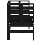 vidaXL Banco de jardín madera maciza de pino negro 111,5x53x71 cm vidaXL Banco de jardín madera maciza de pino negro 111,5x53x71 cm