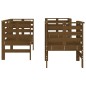 vidaXL Juego de muebles jardín 3 pzas madera maciza pino marrón miel vidaXL Juego de muebles jardín 3 pzas madera maciza pino marrón miel