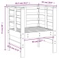 vidaXL Juego de muebles jardín 3 pzas madera maciza pino marrón miel vidaXL Juego de muebles jardín 3 pzas madera maciza pino marrón miel