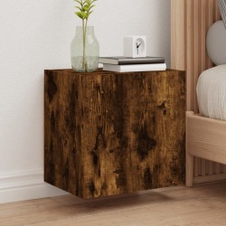 vidaXL Mueble TV de pared madera ingeniería roble ahumado 40,5x30x40cm