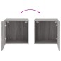 vidaXL Mueble TV de pared madera ingeniería gris Sonoma 40,5x30x40 cm vidaXL Mueble TV de pared madera ingeniería gris Sonoma 40,5x30x40 cm