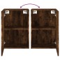 vidaXL Muebles de TV de pared 2 uds madera roble ahumado 40,5x30x60 cm