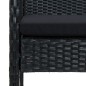 vidaXL Set muebles de jardín 5 piezas y cojines ratán sintético negro vidaXL Set muebles de jardín 5 piezas y cojines ratán sintético negro