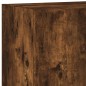 vidaXL Muebles de TV de pared 2 uds madera roble ahumado 40,5x30x60 cm