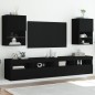 vidaXL Muebles de TV con luces LED 2 uds negro 40,5x30x60 cm