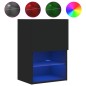 vidaXL Muebles de TV con luces LED 2 uds negro 40,5x30x60 cm