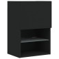 vidaXL Muebles de TV con luces LED 2 uds negro 40,5x30x60 cm
