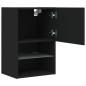 vidaXL Muebles de TV con luces LED 2 uds negro 40,5x30x60 cm