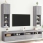 vidaXL Muebles de TV con luces LED 2 uds gris Sonoma 30,5x30x102 cm