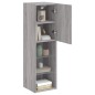 vidaXL Muebles de TV con luces LED 2 uds gris Sonoma 30,5x30x102 cm