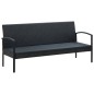 vidaXL Set muebles de jardín 5 piezas y cojines ratán sintético negro vidaXL Set muebles de jardín 5 piezas y cojines ratán sintético negro
