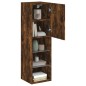 vidaXL Muebles de TV con luces LED 2 uds roble ahumado 30,5x30x102 cm