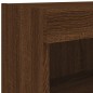 vidaXL Muebles de TV con luces LED 2 uds marrón oble 60x30x30 cm