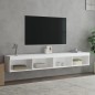 vidaXL Muebles de TV con luces LED 2 uds blanco 100x30x30 cm vidaXL Muebles de TV con luces LED 2 uds blanco 100x30x30 cm