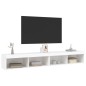 vidaXL Muebles de TV con luces LED 2 uds blanco 100x30x30 cm vidaXL Muebles de TV con luces LED 2 uds blanco 100x30x30 cm