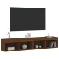 vidaXL Muebles de TV con luces LED 2 uds marrón roble 80x30x30 cm vidaXL Muebles de TV con luces LED 2 uds marrón roble 80x30x30 cm