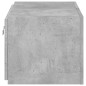 vidaXL Mueble de TV de pared con luces LED gris hormigón 60x35x31 cm