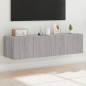 vidaXL Muebles TV de pared con luces LED 2 uds gris Sonoma 60x35x31 cm vidaXL Muebles TV de pared con luces LED 2 uds gris Sonoma 60x35x31 cm