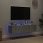 vidaXL Muebles TV de pared con luces LED 2 uds gris Sonoma 60x35x31 cm vidaXL Muebles TV de pared con luces LED 2 uds gris Sonoma 60x35x31 cm