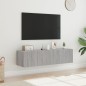 vidaXL Muebles TV de pared con luces LED 2 uds gris Sonoma 60x35x31 cm vidaXL Muebles TV de pared con luces LED 2 uds gris Sonoma 60x35x31 cm