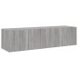 vidaXL Muebles TV de pared con luces LED 2 uds gris Sonoma 60x35x31 cm vidaXL Muebles TV de pared con luces LED 2 uds gris Sonoma 60x35x31 cm