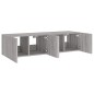 vidaXL Muebles TV de pared con luces LED 2 uds gris Sonoma 60x35x31 cm vidaXL Muebles TV de pared con luces LED 2 uds gris Sonoma 60x35x31 cm