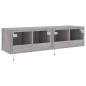 vidaXL Muebles TV de pared con luces LED 2 uds gris Sonoma 60x35x31 cm vidaXL Muebles TV de pared con luces LED 2 uds gris Sonoma 60x35x31 cm