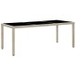 vidaXL Set comedor de jardín 9 piezas y cojines ratán sintético beige vidaXL Set comedor de jardín 9 piezas y cojines ratán sintético beige